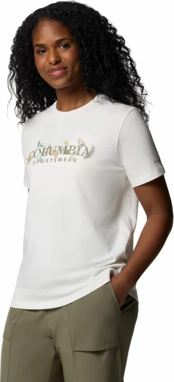 Majica za ženske, Columbia Boundless Beauty Logo SS Tee, kremna