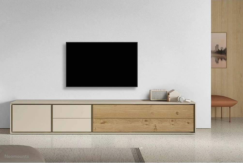 Stenski nosilec za TV Newstar Neomounts WL35-550BL12, do 65 palcev, nagib, VESA 200x200, črn