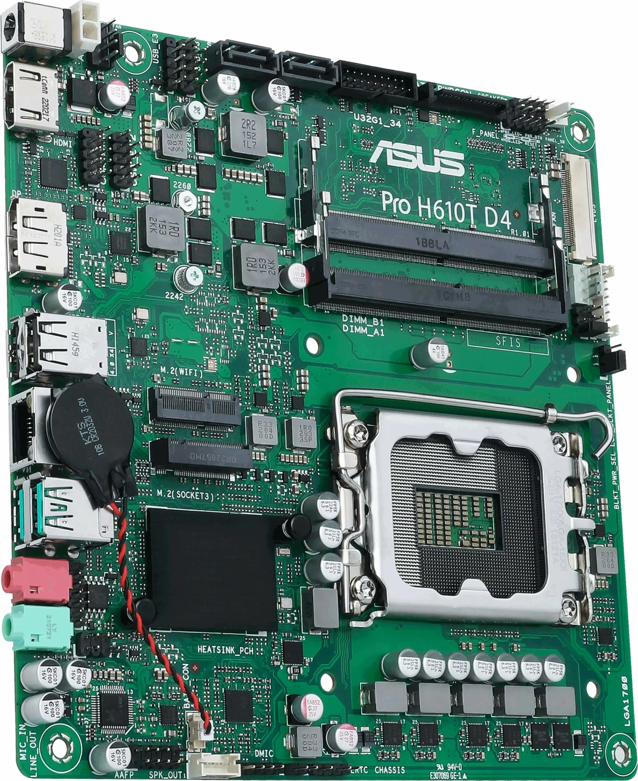 Matična plošča ASUS Pro H610T D4 mITX, DDR4