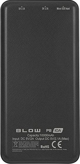 Prenosna baterija BLOW PB10A 10000mAh, črna