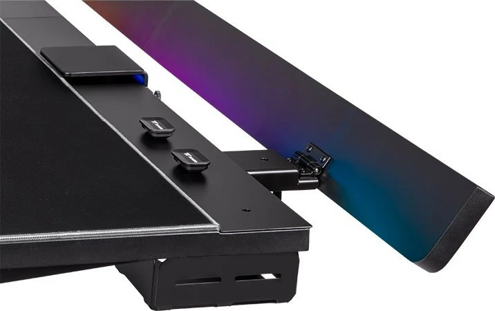Gaming miza z LED RGB, nastavljiva po višini, 1600 mm, Thermaltake G700, črna
