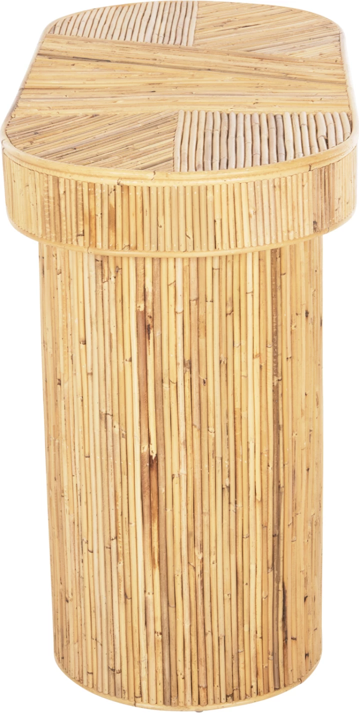 Konzola v ovalni obliki GATSBY FH9871 naravni ratan v naravni barvi 110x45x74,5H cm