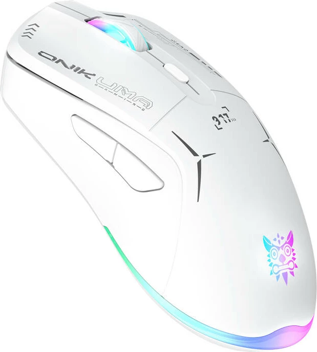 Gaming miška ONIKUMA CW917, brezžična in z žičnim priklopom (USB-C), RGB, bela