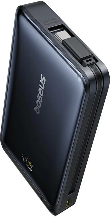 Powerbank, 10000 mAh, 45W, USB‑C, magnetni Qi2, z digitalnim zaslonom — Baseus Nomos Qi2 P10078800123-00