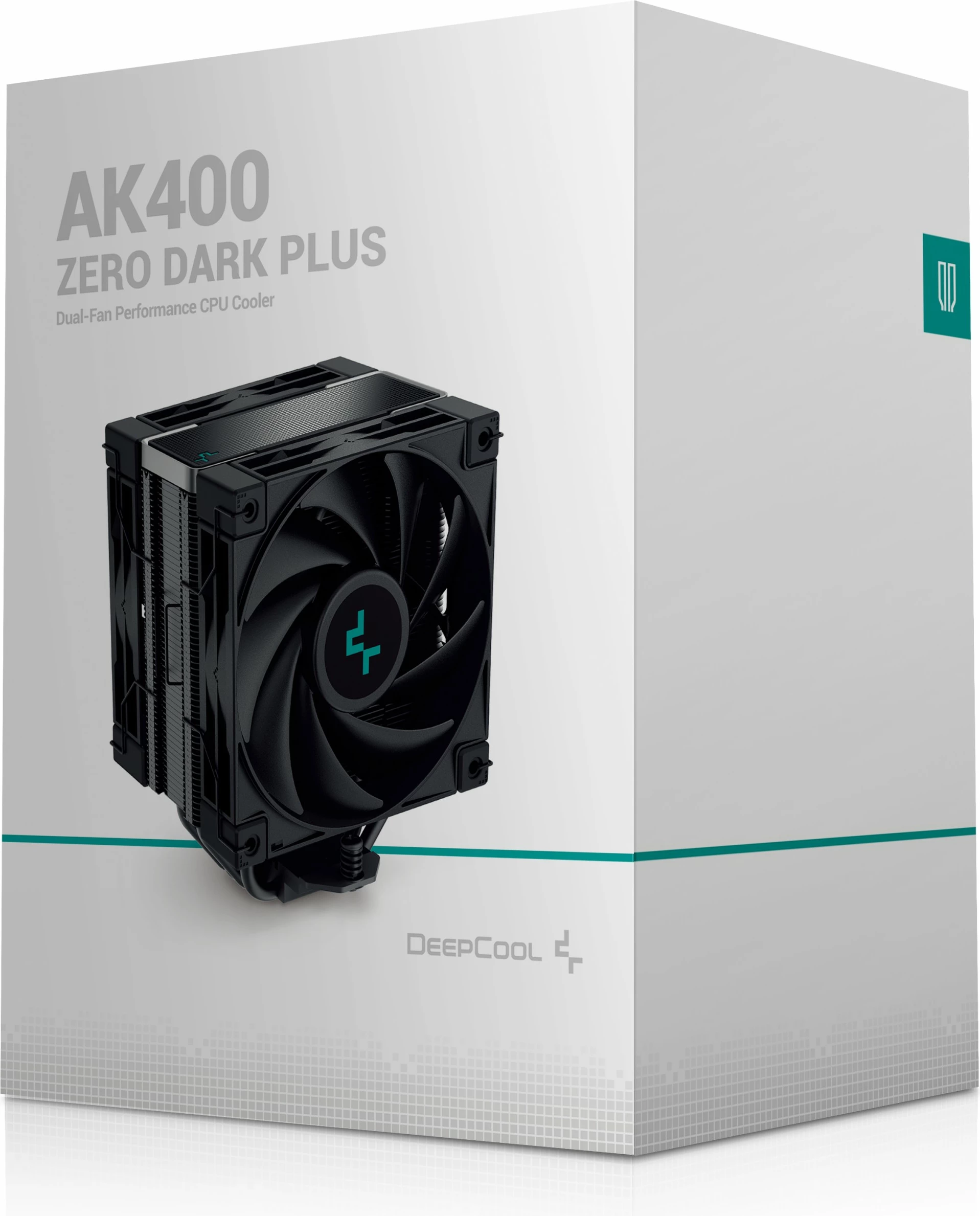 Zračni hladilnik za CPU DeepCool AK400 ZERO DARK PLUS, 12 cm, 500–1650 RPM, črn