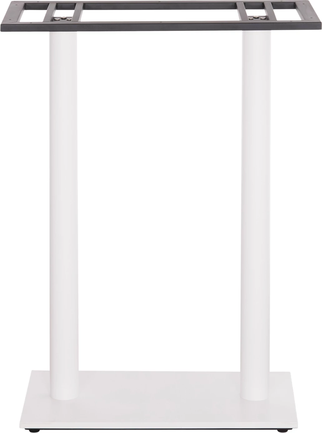 Podnožje za barsko mizo, dve nogi, kovina, mat bela, 80x40x108 cm