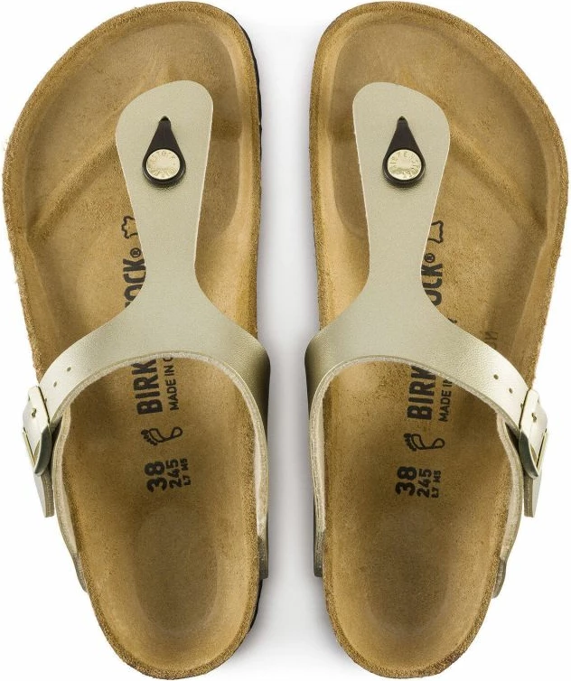 Elegantne ženske japonke Gizeh, Birkenstock, zlate
