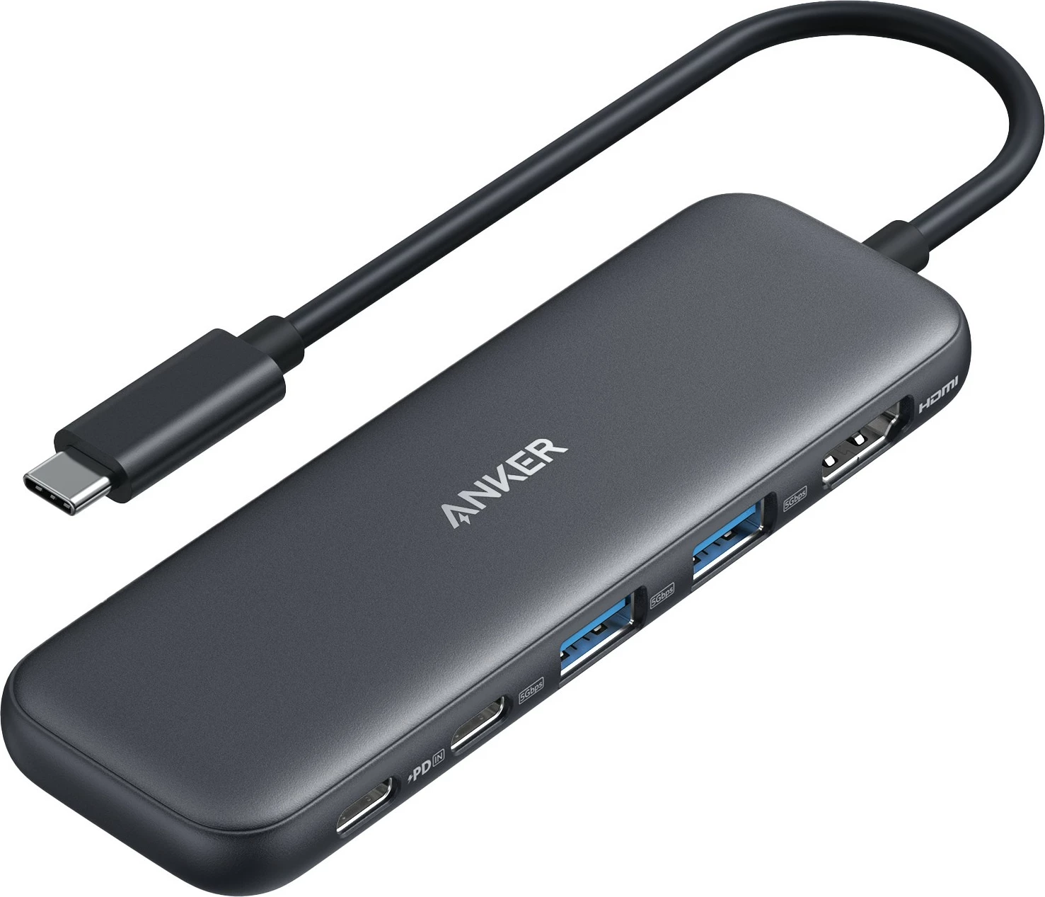 USB-C hub 5-v-1, 4K HDMI, 2 USB-A, 1 USB-C, 1 USB-C PD 100W Anker