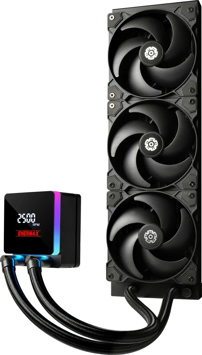 Vodna hladilna enota za procesor LIQTECH XTR z zaslonom, Enermax, črna