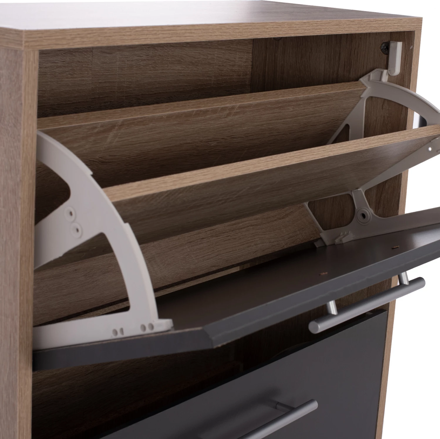 Lesena omara za čevlje DAVINA FH2221.04 sonama-siva 3 položaji 62x24x110 cm