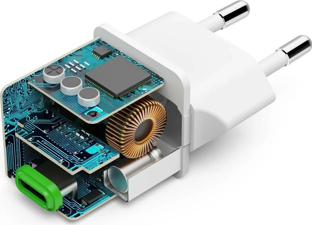 Polnilnik Hama supermini 20W PD/QC, 1x USB-C, bel