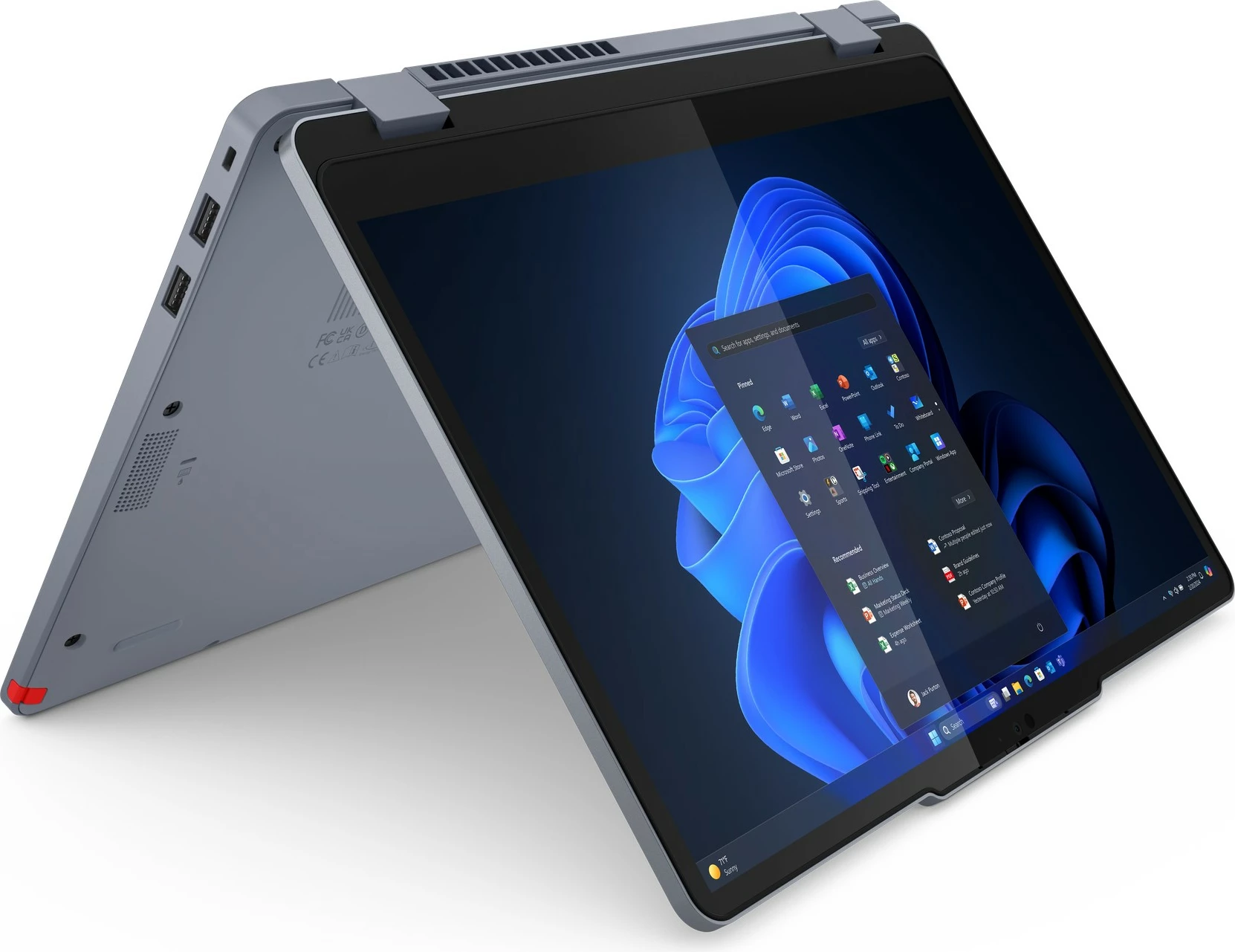 Prenosnik 2-v-1, 13" Lenovo 13w G3, Core i5 120U, 16 GB, 512 GB SSD, zaslon na dotik s pisalom, siv