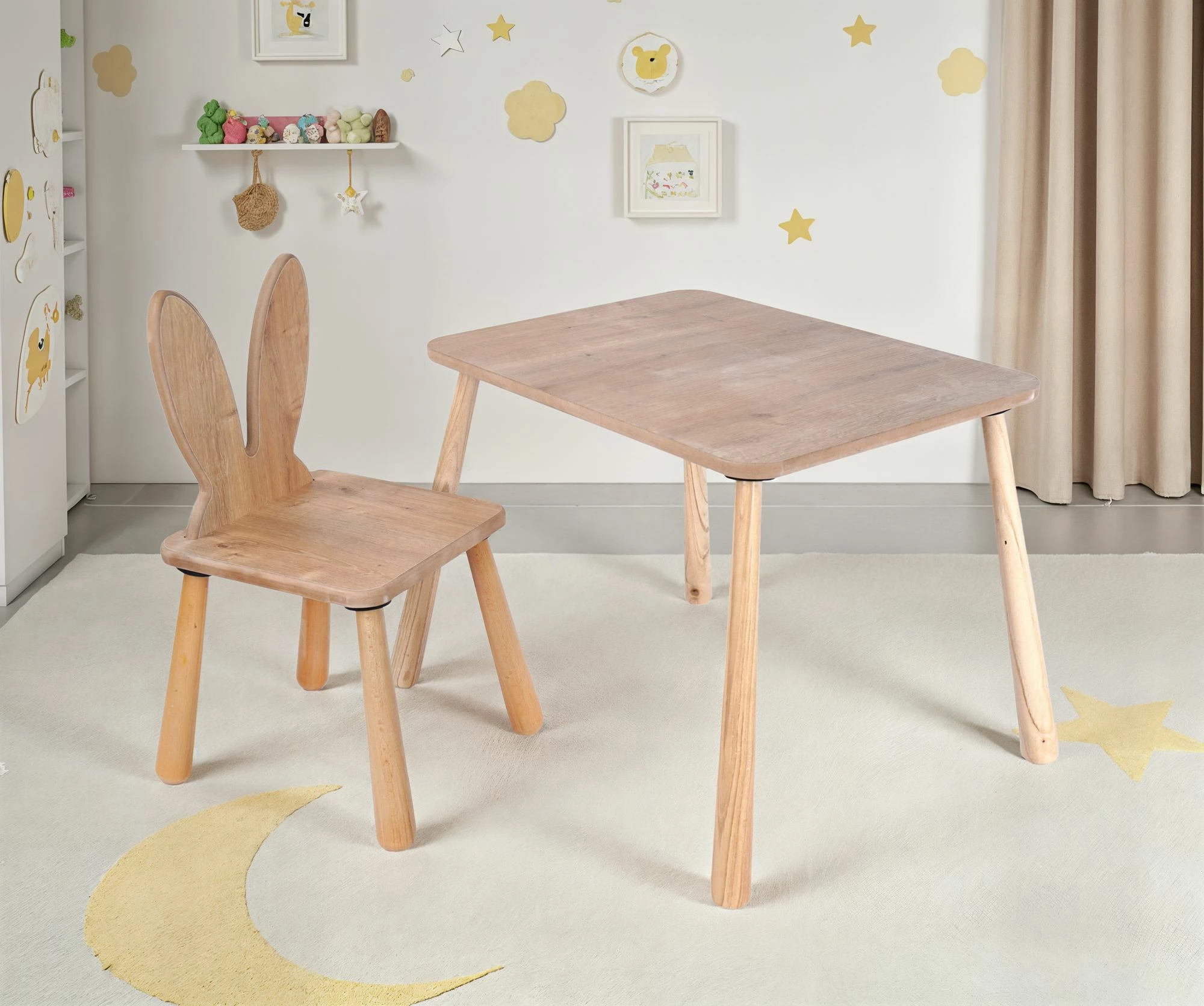 Set za otroško mizo Skye Decor, BLTYZ-AKTV059, barva gabra, 11 delov