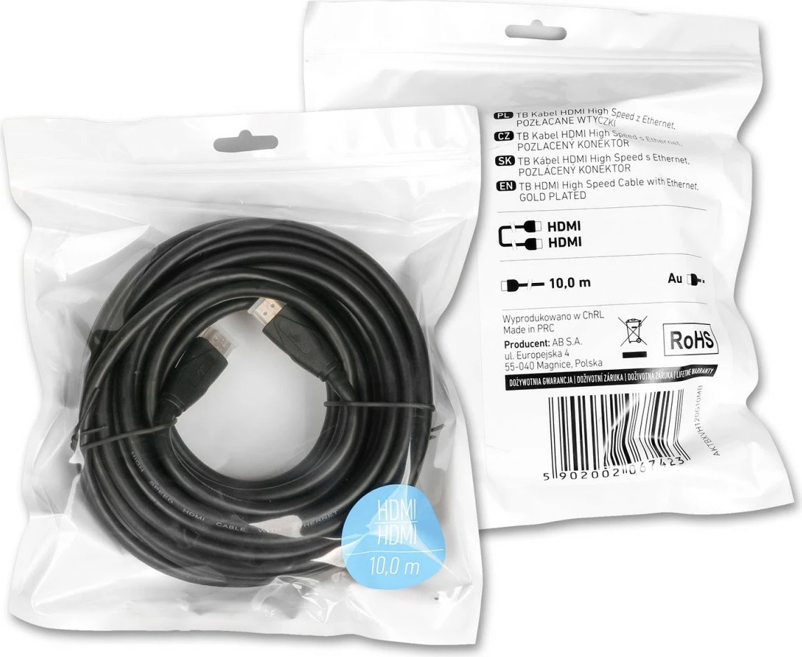 HDMI kabel, 15 m, v2.0, črn, TB AKTBXVH120G15MB