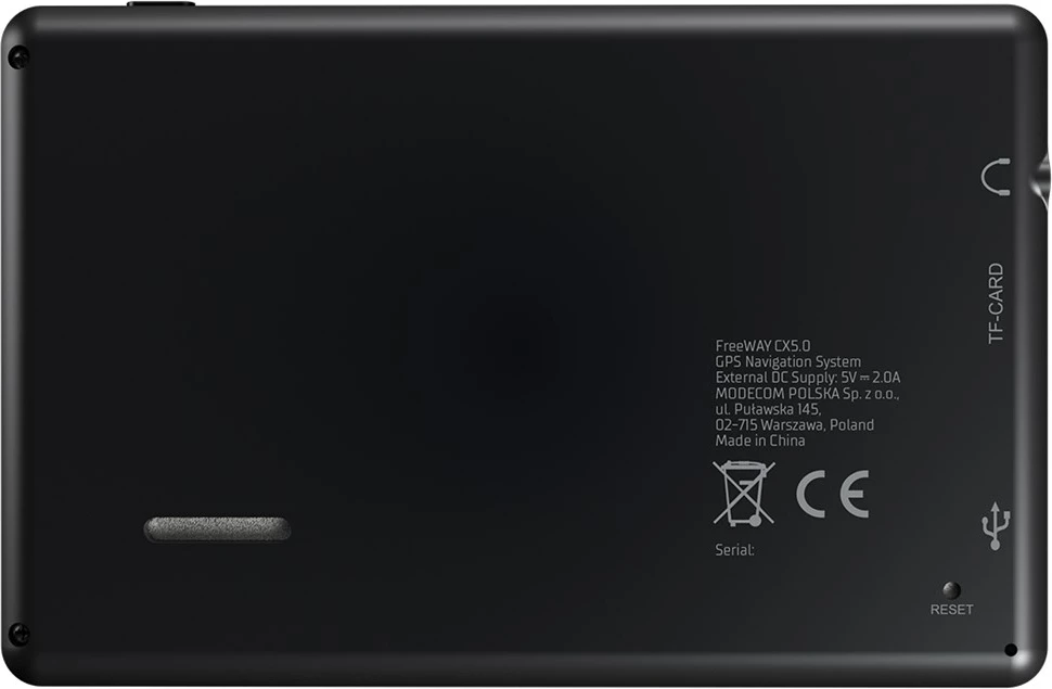 Navigacija za avto in tovornjak MODECOM FreeWAY CX 5.0 z MiGO Navigation Truck, 8 GB, zaslon 5", črn