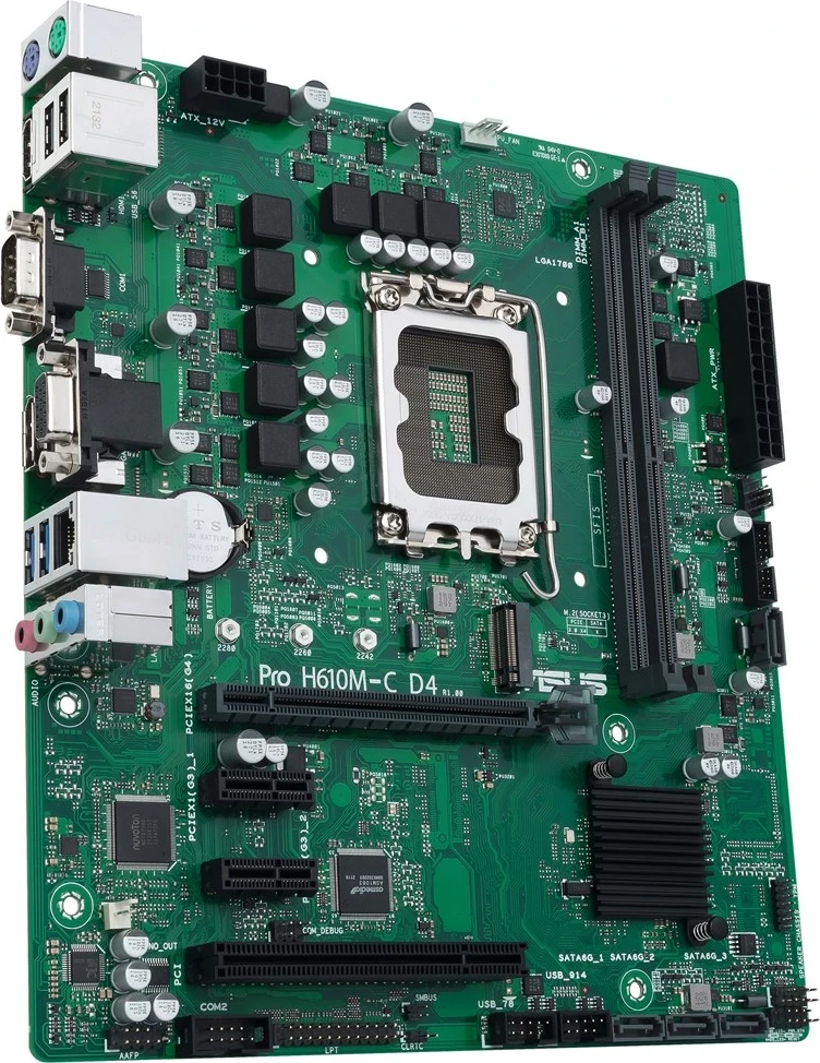 Plošča ASUS PRO H610M-C D4-CSM, Intel H610 LGA 1700, micro ATX