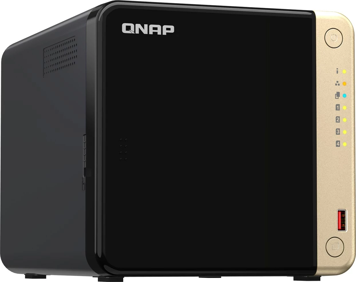 NAS QNAP TS-464, Intel Celeron N5095, 8 GB DDR4 RAM, QNAP QTS, črn