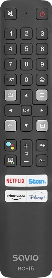 Univerzalni daljinski upravljalnik za TV TCL Savio RC-15, črn