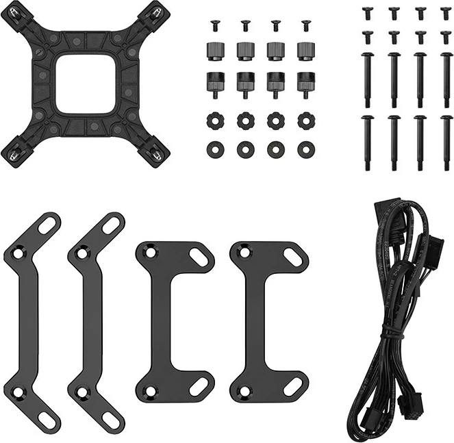 Vodno hlajenje za procesor DeepCool LT240, 2x12 cm, črn