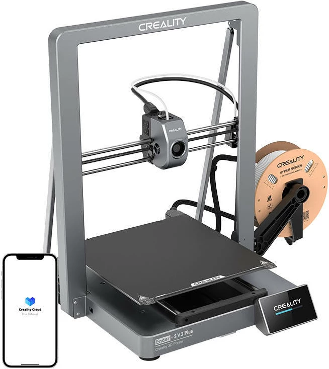 3D tiskalnik Creality Ender-3 V3 Plus, FDM, delovni volumen 300x300x330 mm, siv