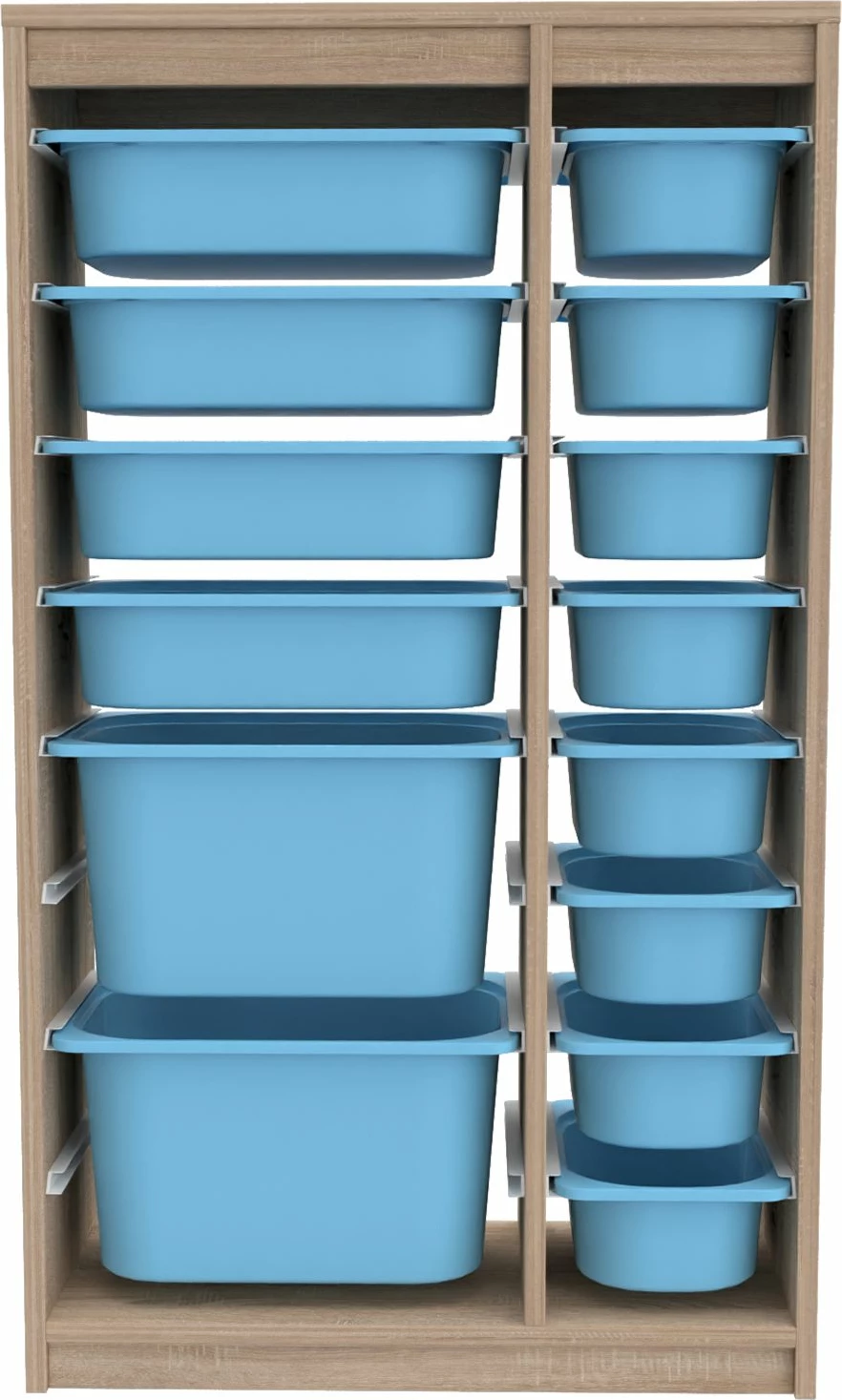 Večnamenska omarica, sonoma in modra, Hanah Home Montana Xs 2D4N8U