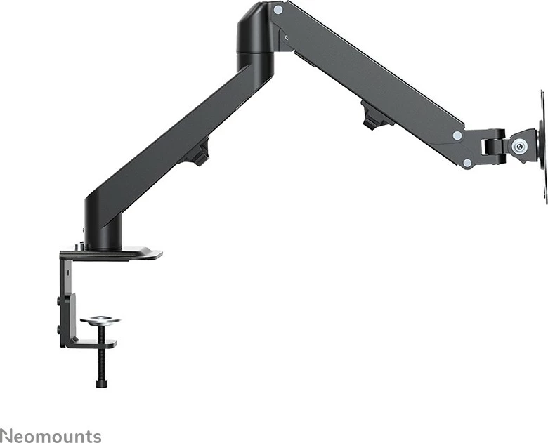 Nastavljiv kroglični nosilec za monitor z gasnim vzmetjo Neomounts DS70-700BL1, 17–27 inčev, s sponko, črn