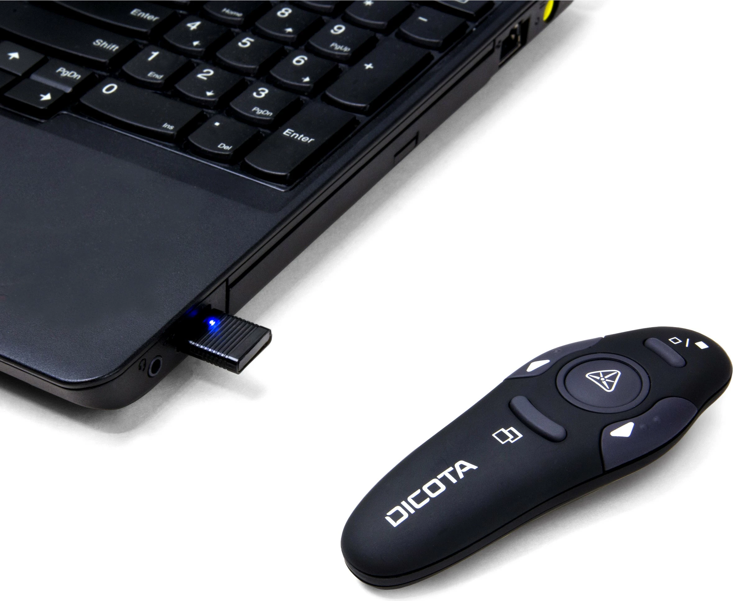 Brezžični laser za predstavitve Pin Point DICOTA, USB, črn