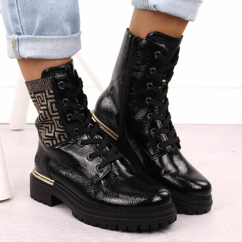 Čizme za ženske Rieker, črne