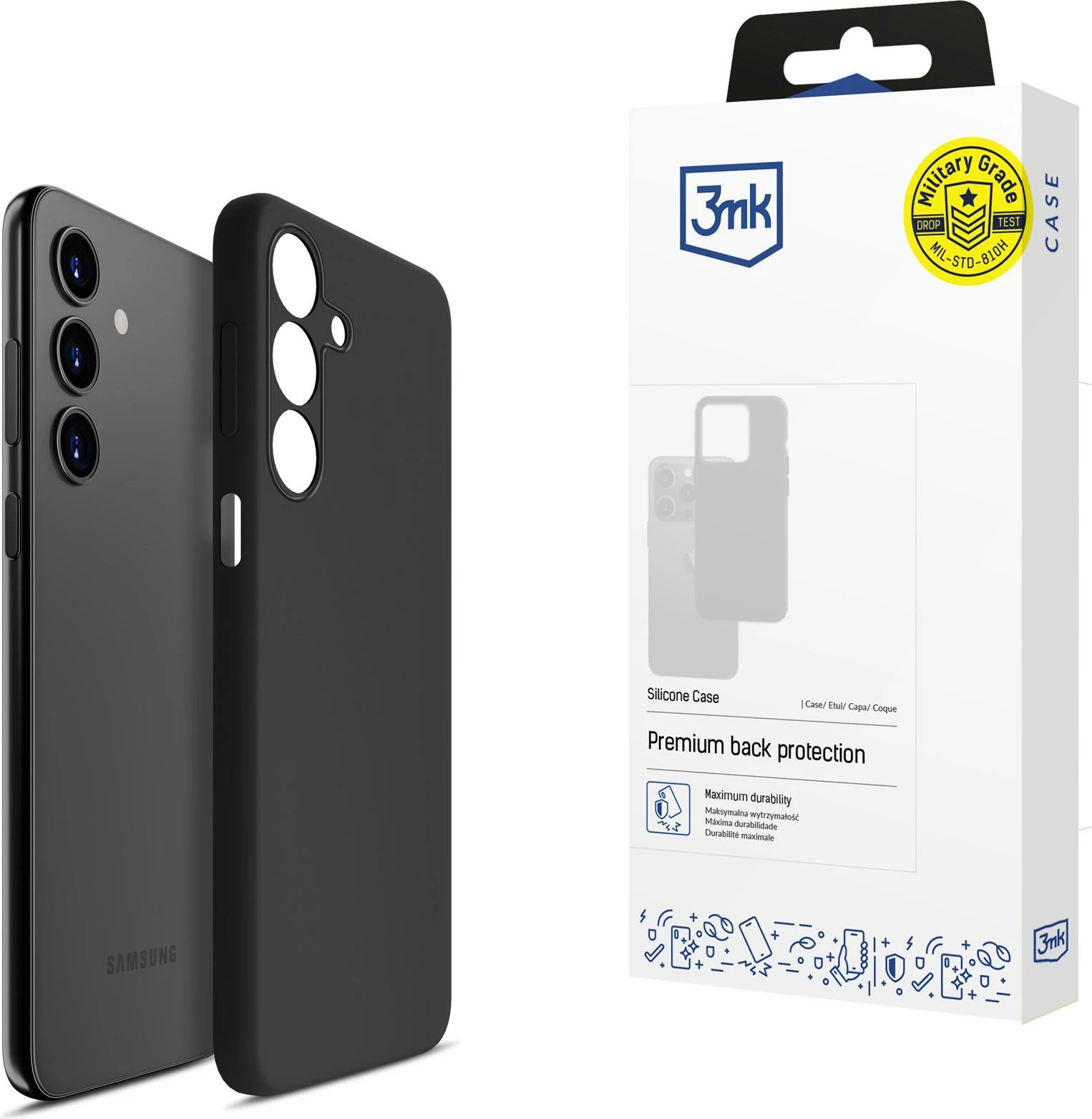 Ovitek iz silikona 3mk za Samsung Galaxy A25 5G, črn