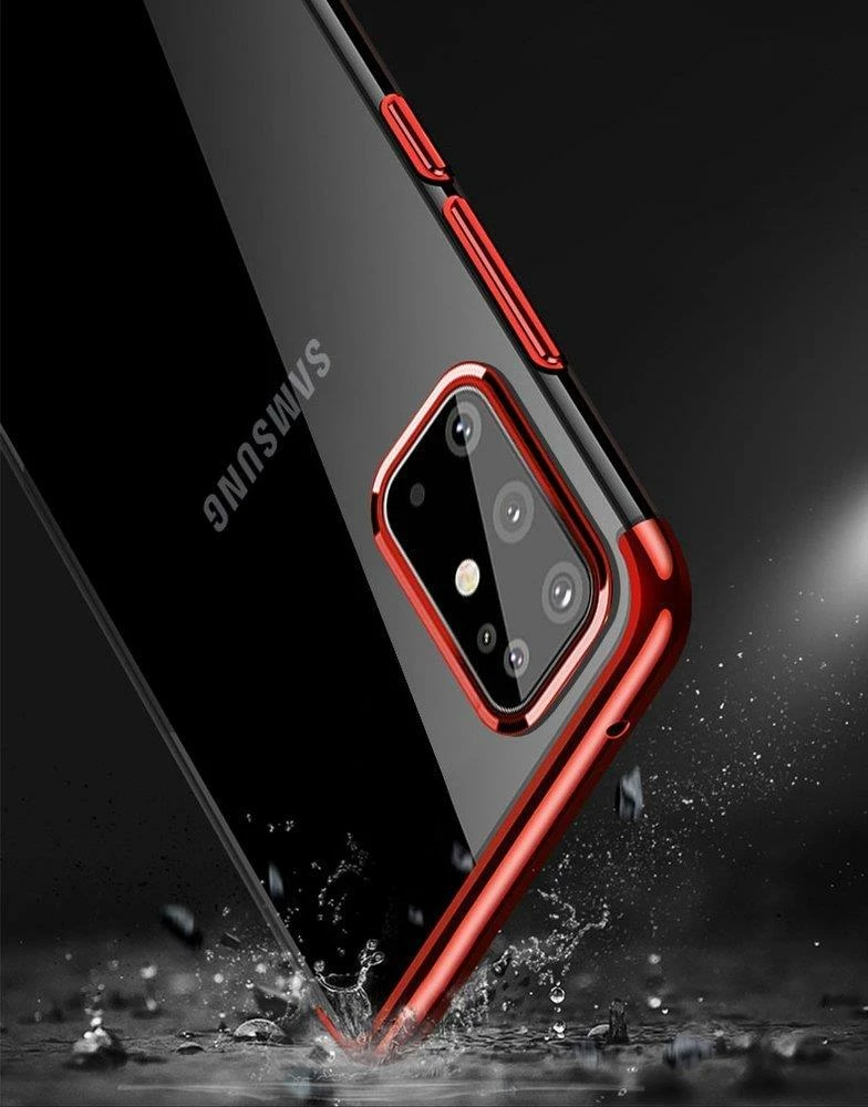 Prosojen ovitek za telefon Hurtel Clear Color 0,3 mm, TPU, za Samsung Galaxy A72, črn