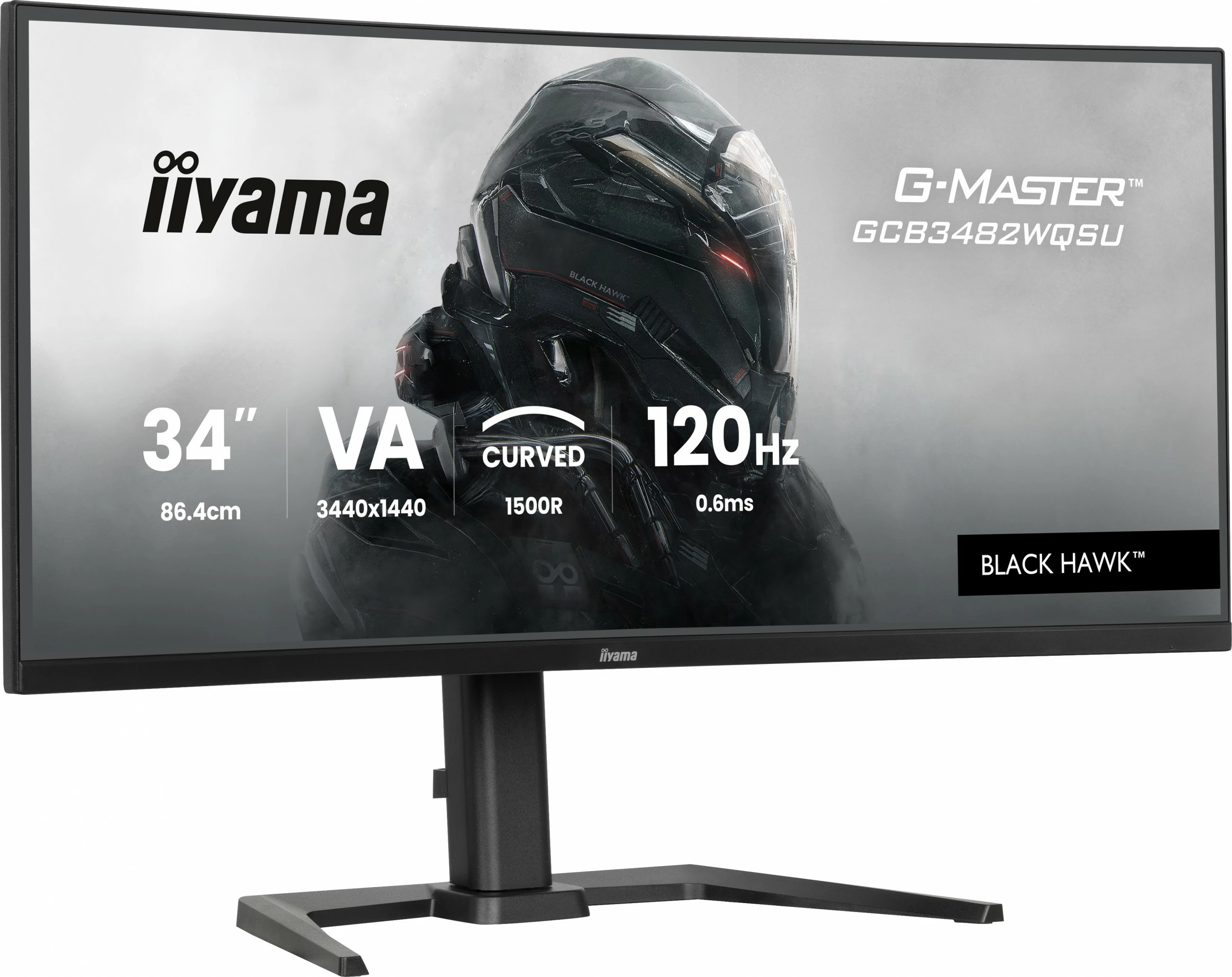 Gaming monitor 34" UltraWide 3440x1440, 120 Hz, črn - iiyama G-Master GCB3482WQSU-B1