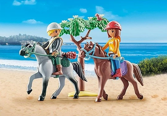 Igralni set jahanje na plaži, Playmobil Horses of Waterfall 71470, Amelia in Ben, 43 kosov