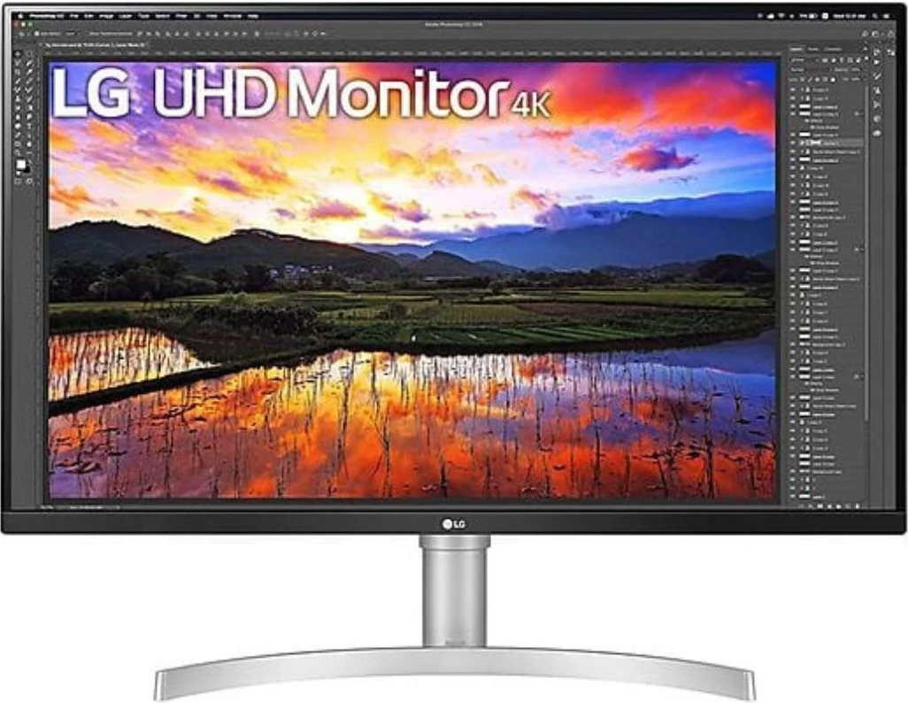 Monitor 32" 4K UHD, srebrna/črna — LG 32UN650K-W.AEU