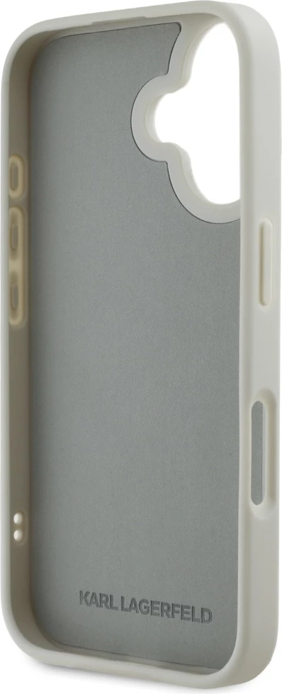 Ovitek za telefon HC 3D Rubber Double Heads Karl Lagerfeld za iPhone 16, bež