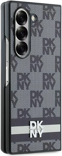 Ovitek za telefon za Samsung Galaxy Z Fold 6, karo vzorec, črn, DKNY