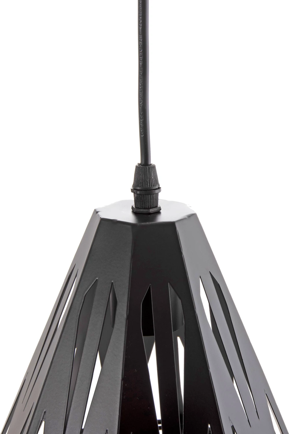 Stropna viseča svetilka FH4083 3 'lanterne' črna kovina Φ23x127Hcm