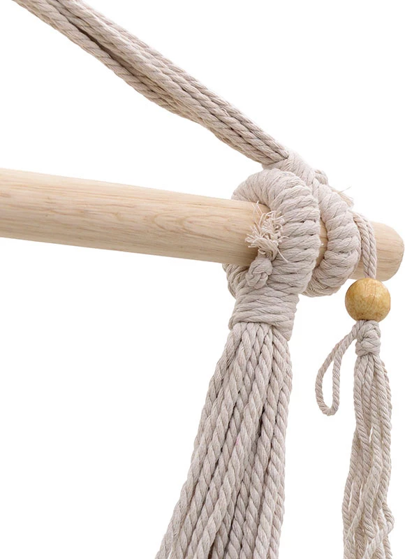 Viseči stol, bež material, Ambition, 100x80x130 cm