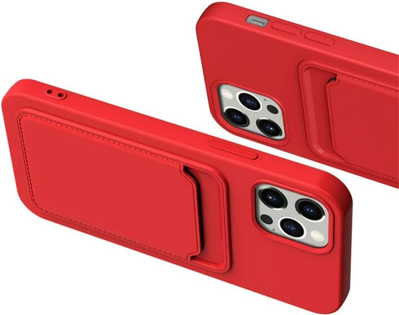 Silikonska maska s prostorom za kartice Hurtel za Samsung Galaxy A72, temno zelena
