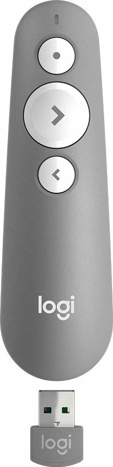 Predstavitveni daljinec Logitech R500S 910-006520, z USB sprejemnikom, siv