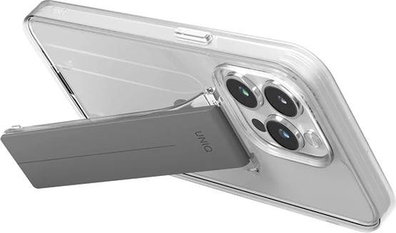 Ovitek z nosilcem za iPhone 15 Pro 6.1" UNIQ Heldro Mount, prozoren