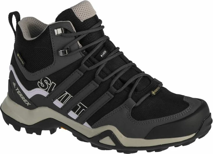 Planinski tekaški čevlji adidas Terrex Swift R2 Mid GTX, črni
