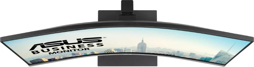 Ukrivljen 34-palčni WQHD monitor, USB-C, RJ45, 21:9, Asus VA34VCPSR, črn