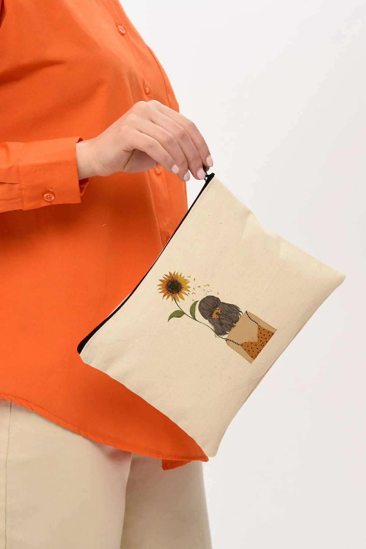 Kozmetična torbica Zoozie Bags, krem, 25 x 18 cm