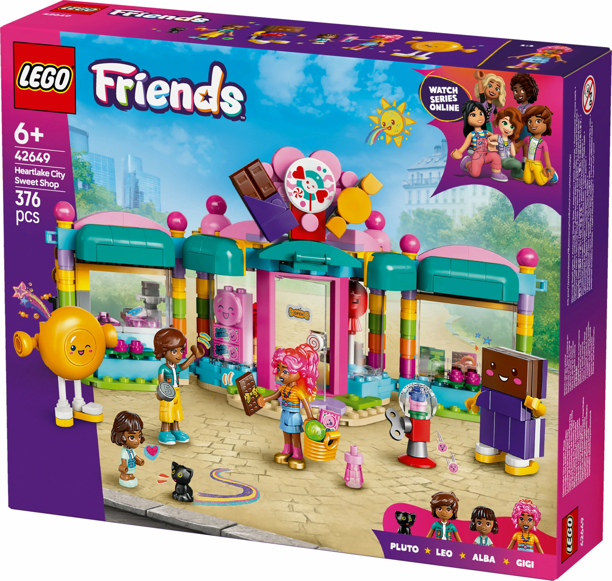 Set za gradnjo LEGO Friends Heartlake City Sweet Shop, 376 kosov, večbarven