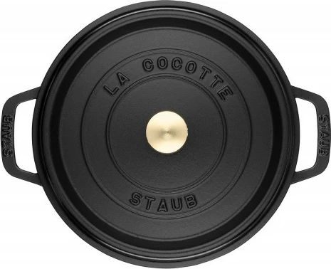 Lonec iz litega železa 20 cm Staub La Cocotte, črn
