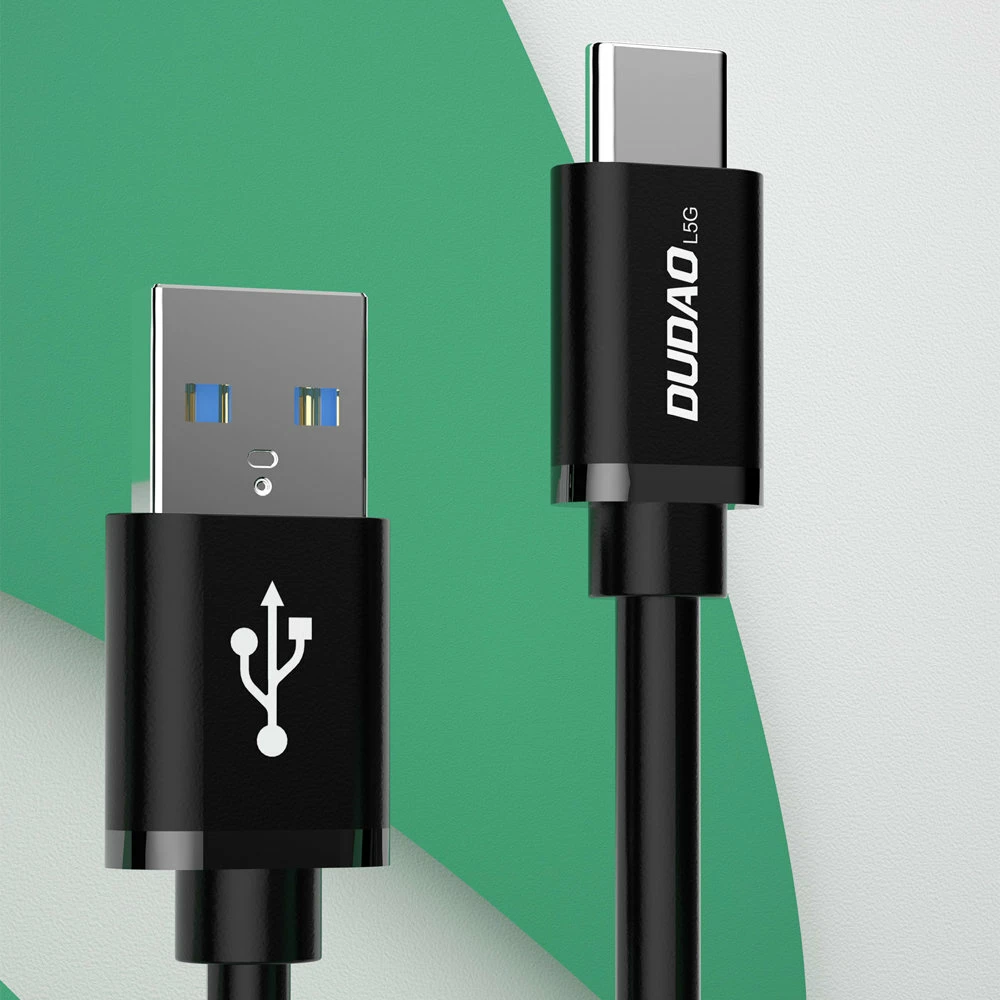 Kabel za super hitro polnjenje Dudao L5G, 1 m, USB-A v USB-C, črn