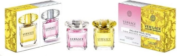 Eau de Toilette za ženske Versace Bright Crystal in Yellow Diamond, set 2x30 ml