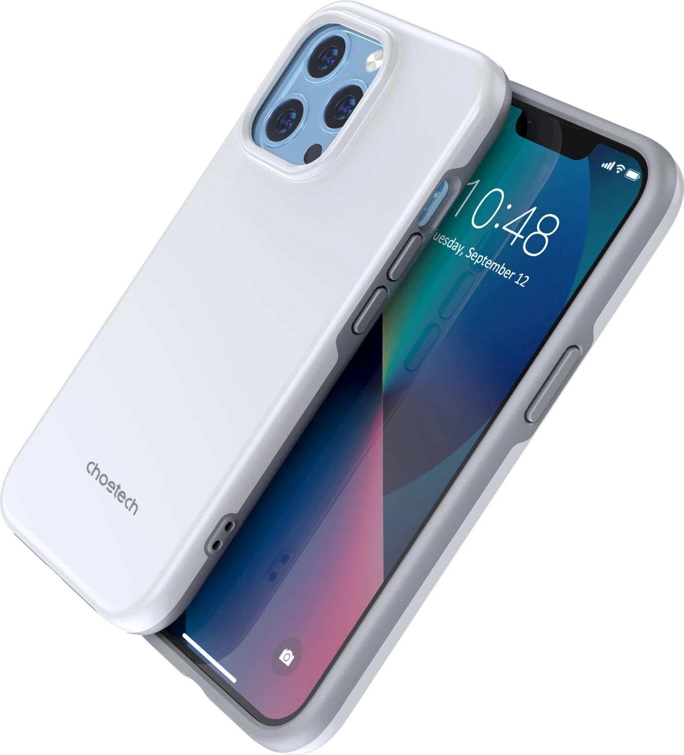 Ovitek za telefon za iPhone 13 Pro, MFM (Made For MagSafe), bel — Choetech PC0113-MFM-WH