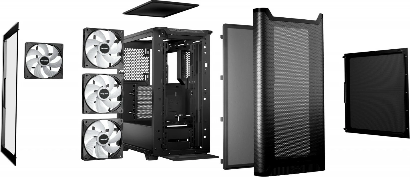 Midi ohišje Pure Base 501 LX ARGB, Be quiet!, črno