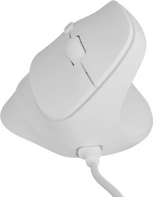 Vertikalni miš Natec Crake 2 Pro, 12800 DPI, 6 gumbov, bel